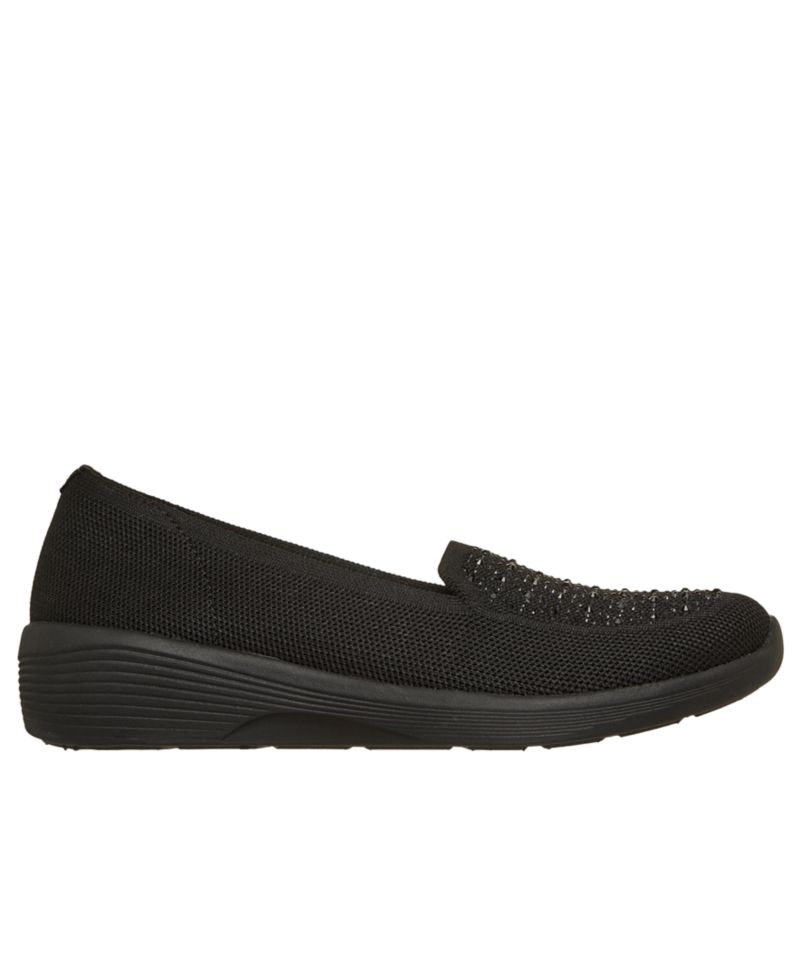 Women's Arya Moonlight Ray Sparkle Knit Memory Foam Loafers from Finish Line