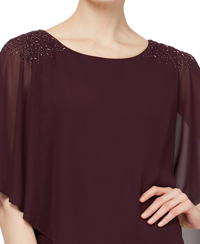 Women's Embellished Overlay Shift Dress