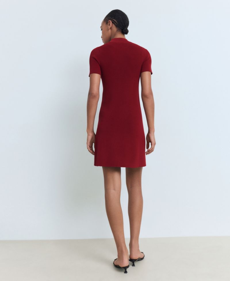 Women's Perkins-Neck Knitted Dress