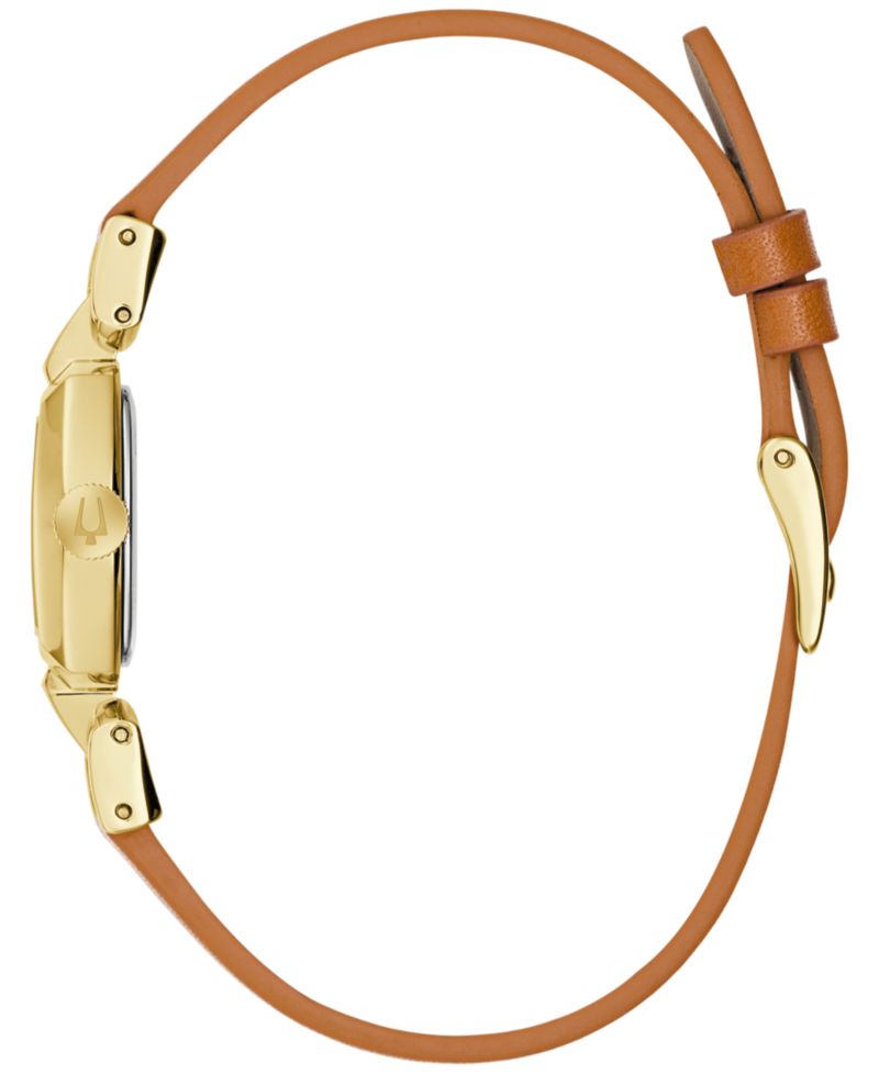 Women's Goddess of Time Jackie Brown Leather Strap Watch 18mm