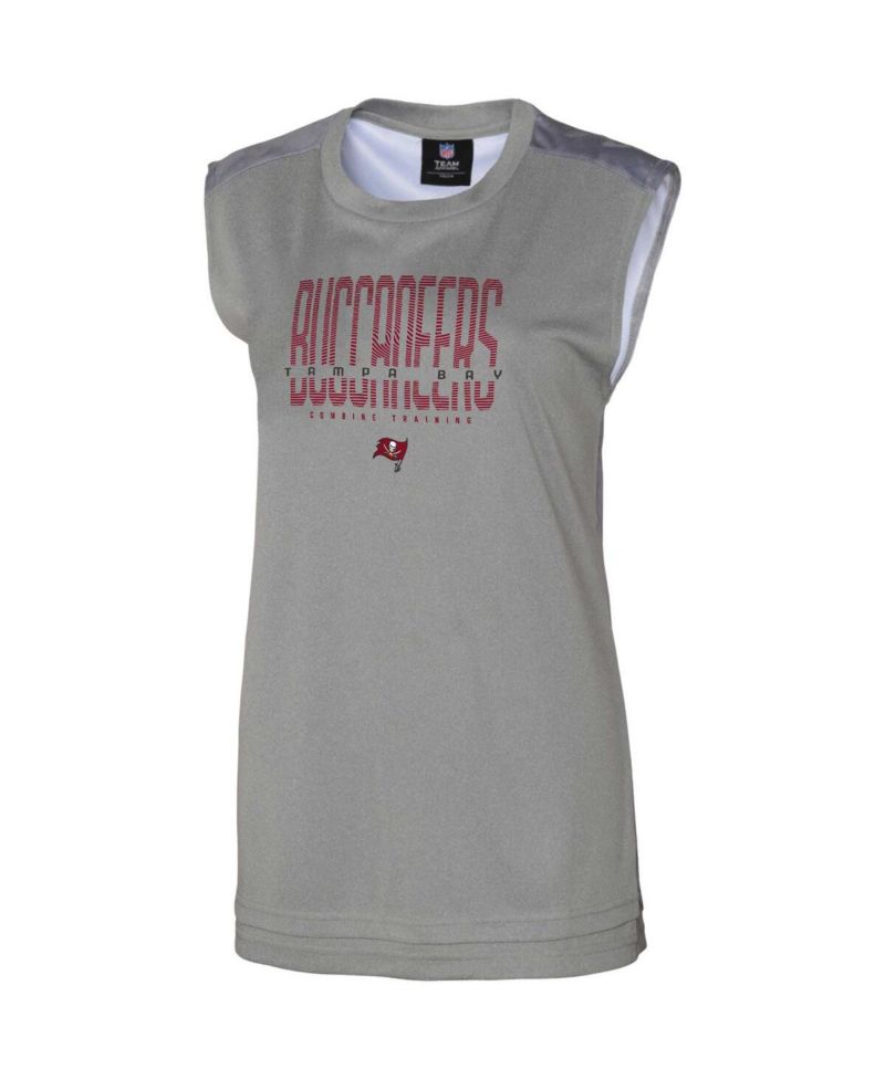 Women's Gray Tampa Bay Buccaneers No Sweat Tank Top