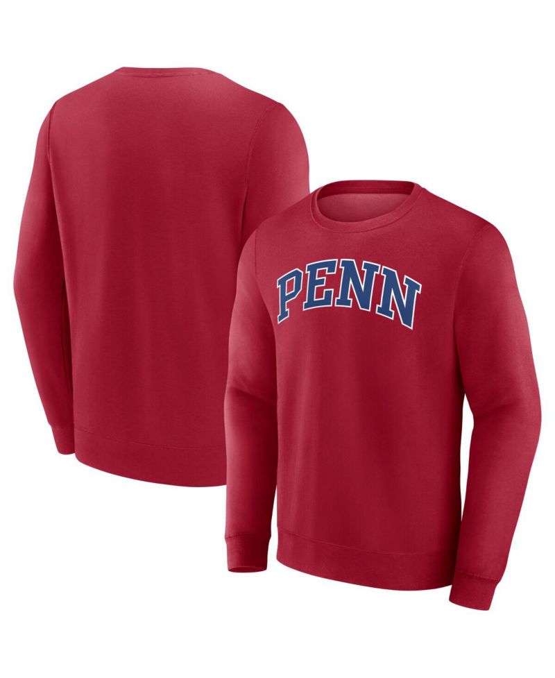 Men's Red Pennsylvania Quakers Short Name Pullover Sweatshirt