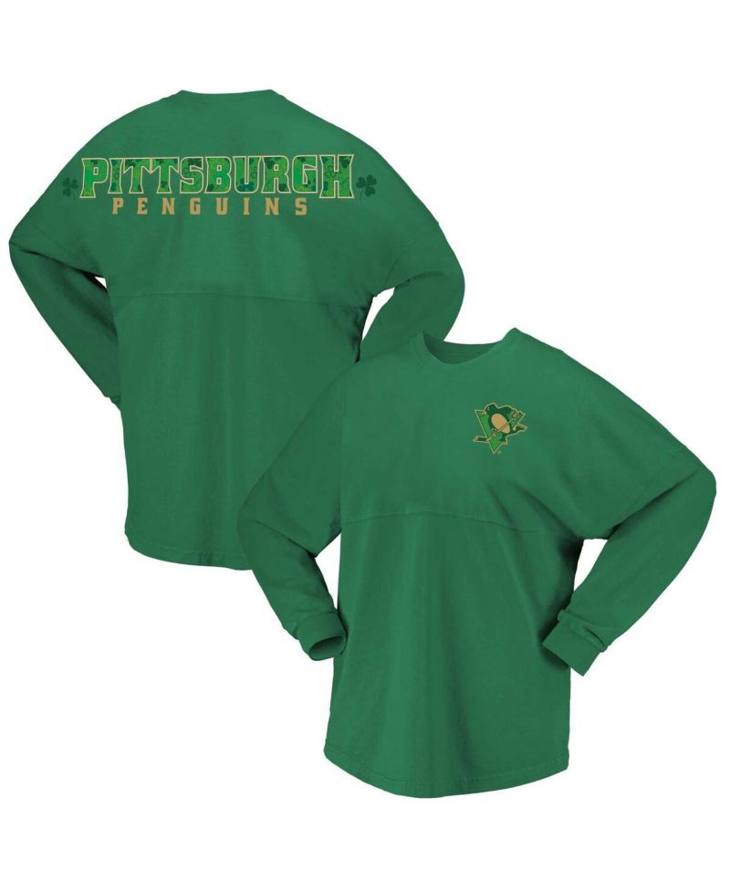 Women's Kelly Green Pittsburgh Penguins St. Patrick's Day Spirit Jersey T-Shirt