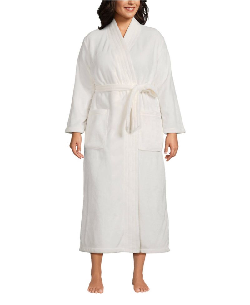 Plus Size Cozy Plush Long Wrap Robe