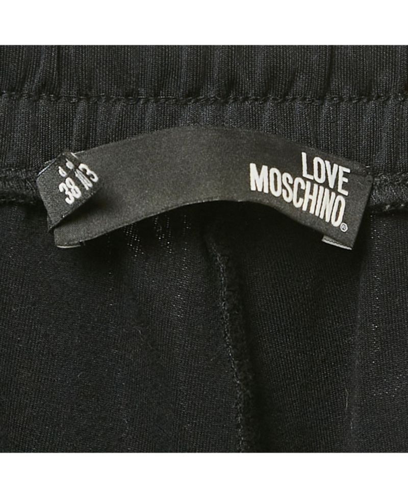 Women's Black Logo Printed Jersey Track Pants