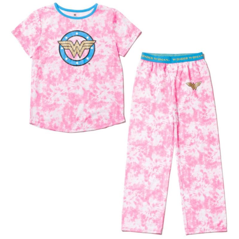 Toddler Girls DC Comics Wonder Woman Pajama Shirt and and Pajama Pants Sleep Set(2T-5T)