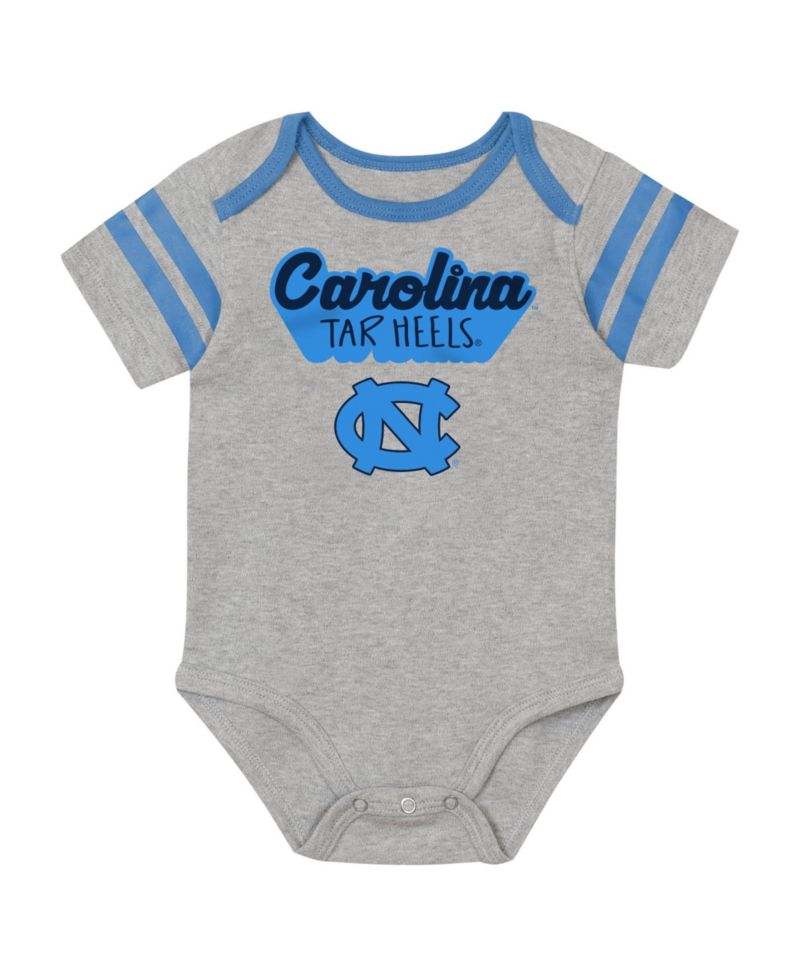 Baby Boys and Girls Carolina Blue North Carolina Tar Heels Star Player Three-Piece Bodysuit Set