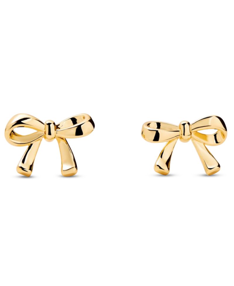Tracy Gold-Plated Bow Earrings