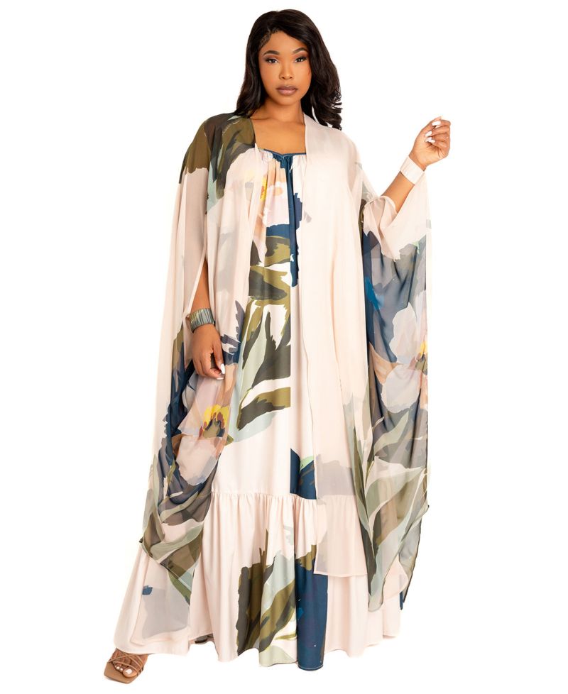 Women's Floral Voluminous Maxi Dress
