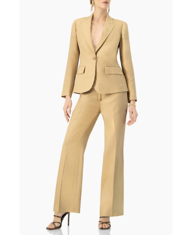 Women's Linen Straight Leg Wide Pants