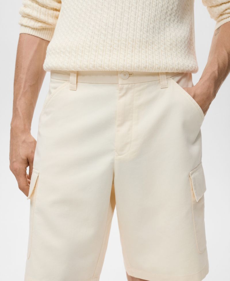 Men's Cotton Lyocell Cargo 10" Bermuda Shorts