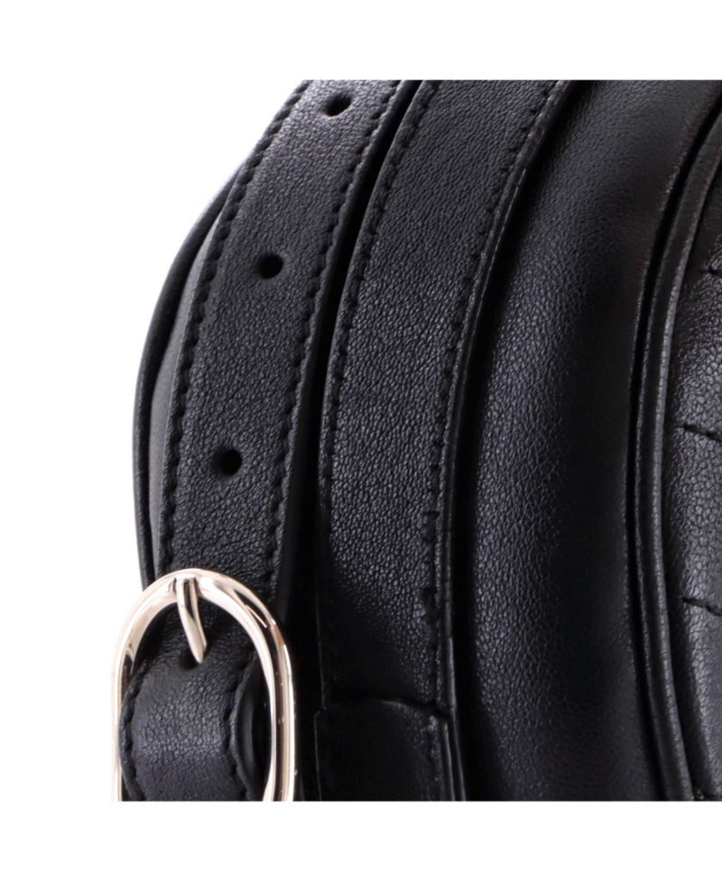 Blondie NM Round Camera Bag Diagonal Quilted Leather