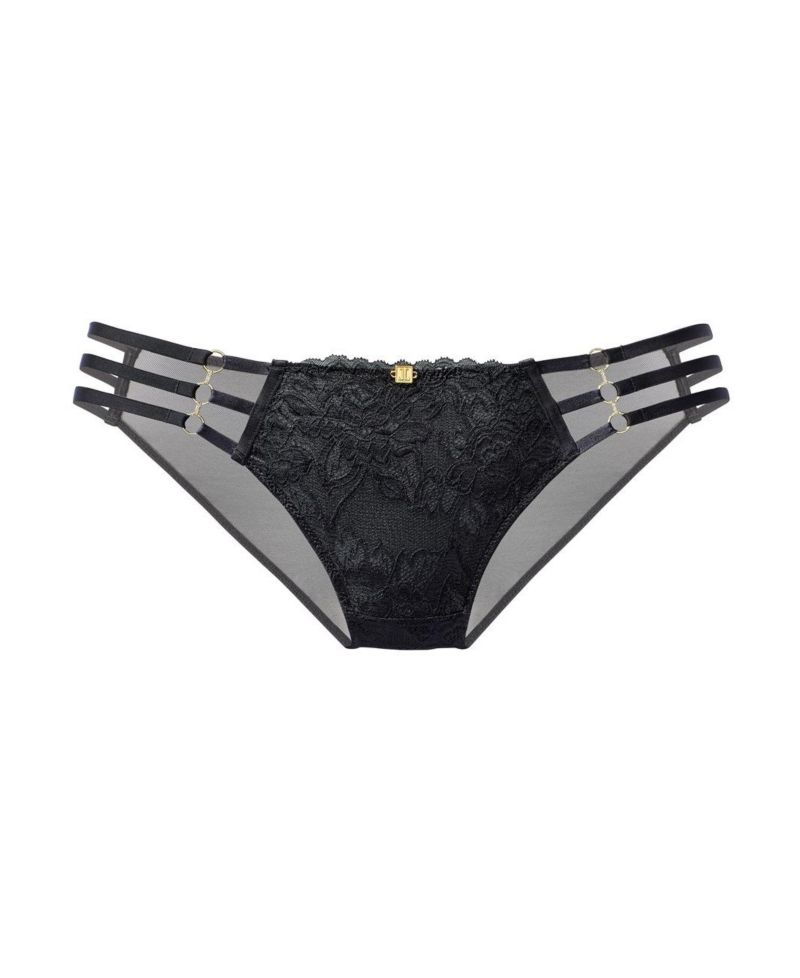 Women's Strappy Mesh Bikini Mid-Rise Moderate-Coverage Bikini Underwear