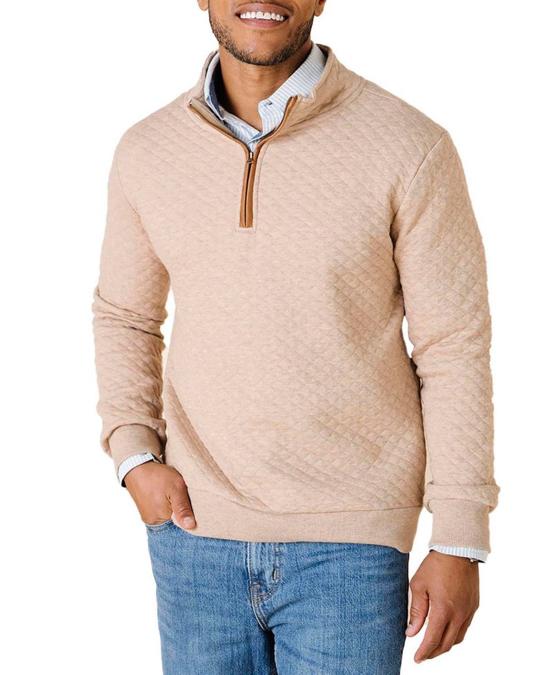 Men's Hope and Henry Quilted Half Zip Pullover