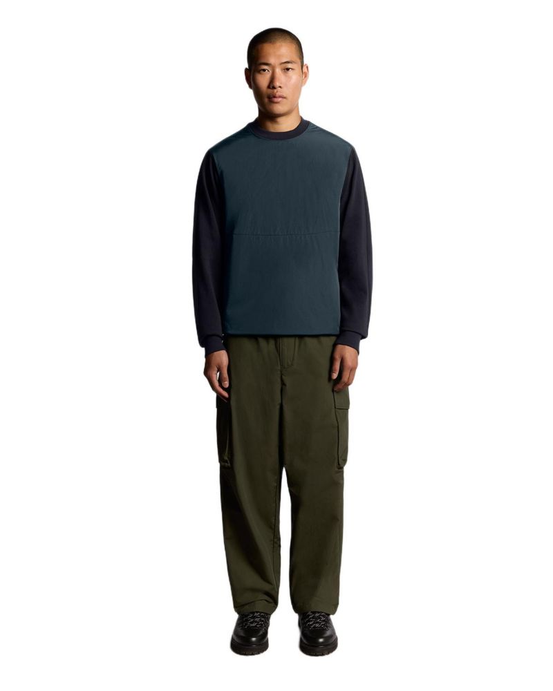 Men's Half Raglan Hybrid Long Sweatshirt