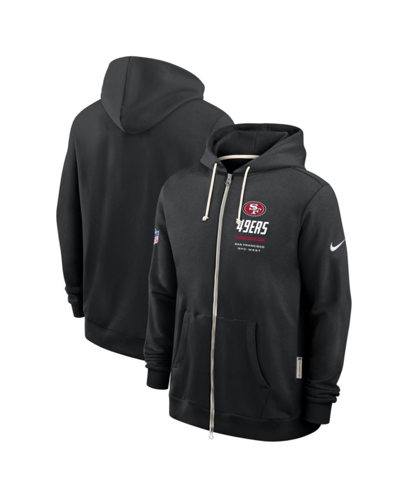 Men's Black San Francisco 49ers Sideline Standard Issue Dri-FIT Full-Zip Hoodie