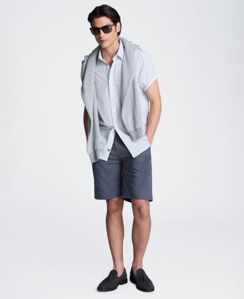 Men's Short-Sleeve Point Collar Shirt
