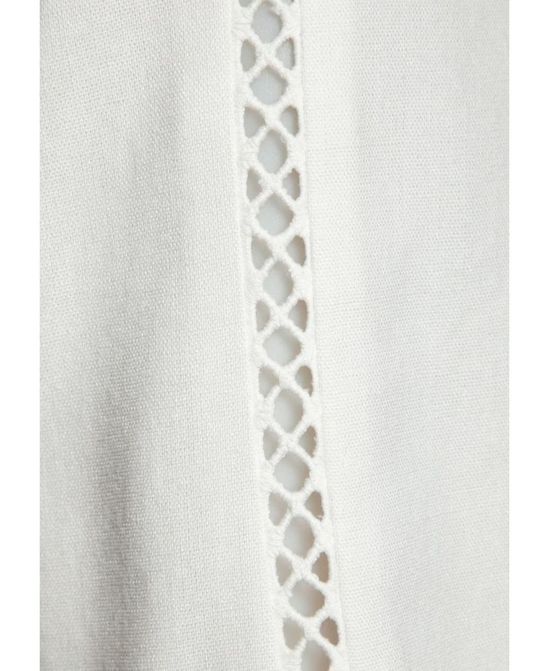 Women's Crochet Detail Linen with Pockets Blazer