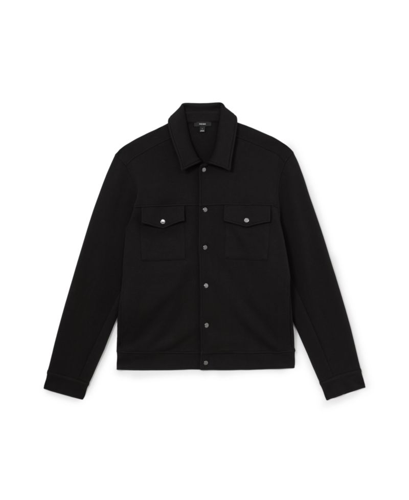 Men's Thom Sueded Interlock Jersey Regular-Fit Overshirt