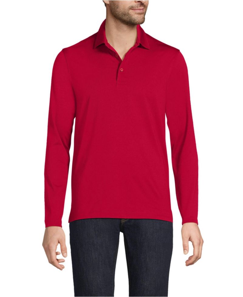 Men's Rapid Dry Long Sleeve Modern Fit Polo