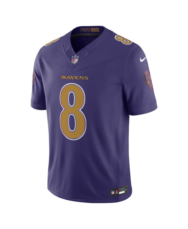 Men's Lamar Jackson Purple Baltimore Ravens Alternate Vapor F.U.S.E. Stitched Limited Jersey