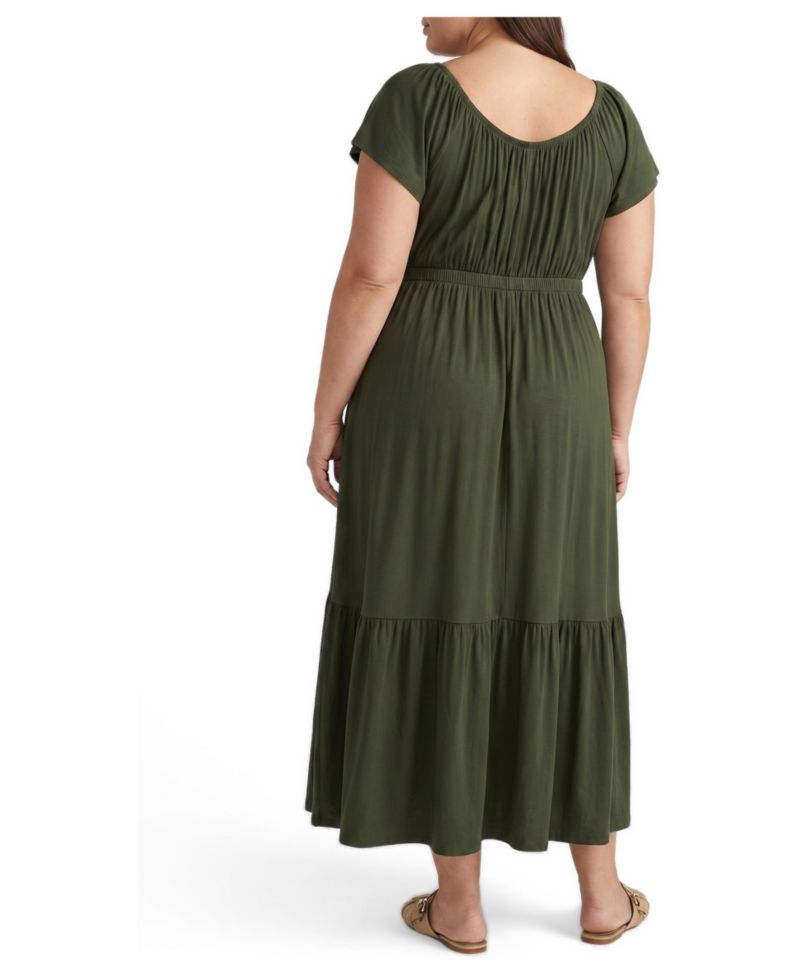 Plus Size Kahlo Liquid Jersey Dress