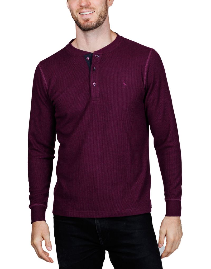 Men's Cozy Knit Henley T-Shirts