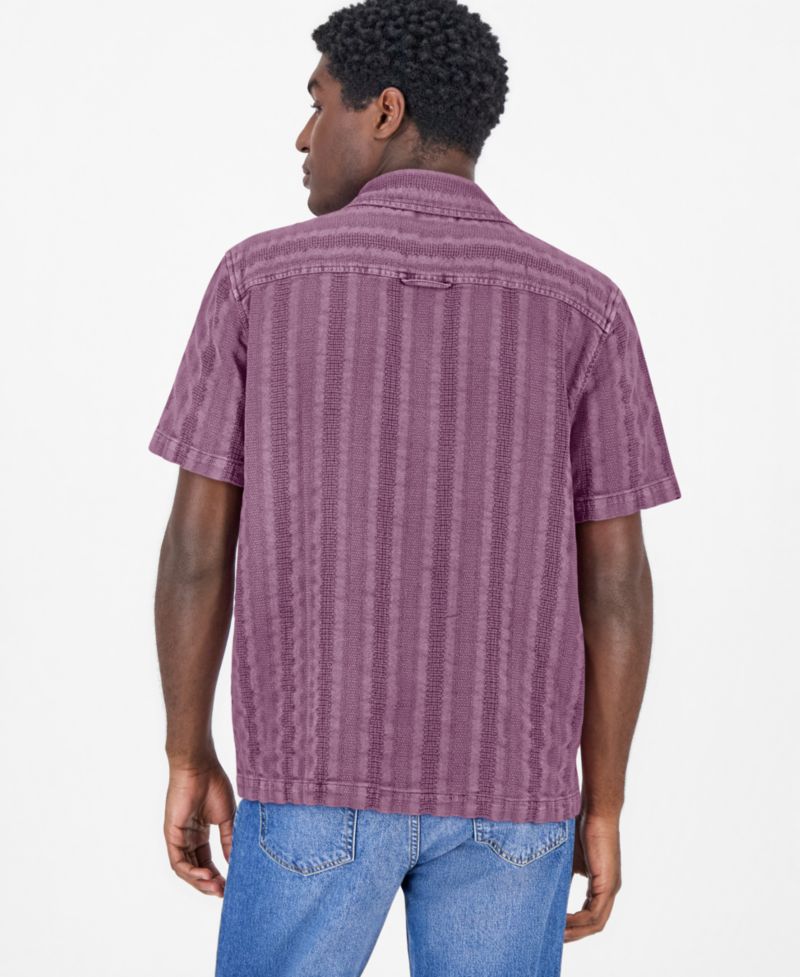 Men's Addams Short-Sleeve Textured Shirt