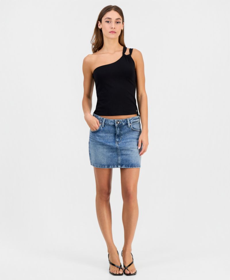 Women's Eira Off-Shoulder Asymmetric One-Shoulder Knit Top