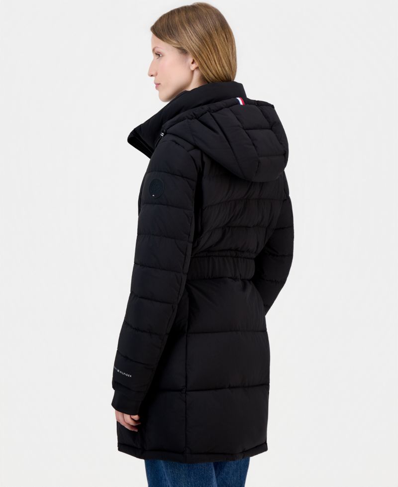 Women's Hooded Puffer Bibbed Coat