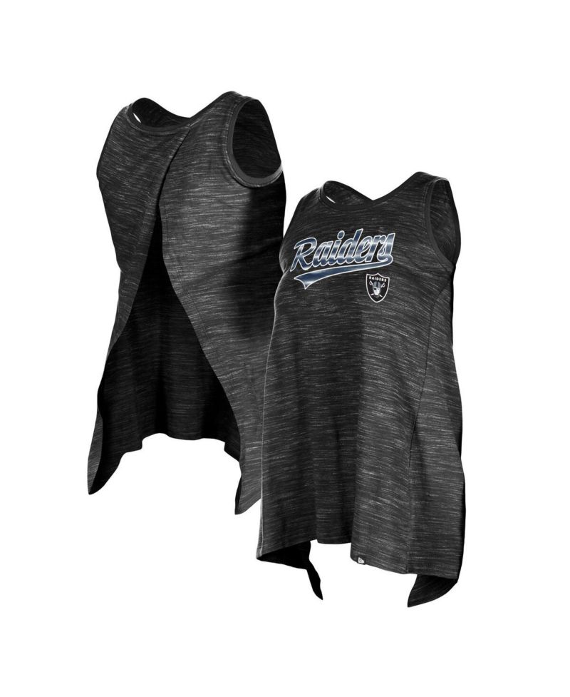Women's Black Las Vegas Raiders Space Dye Active Tank Top