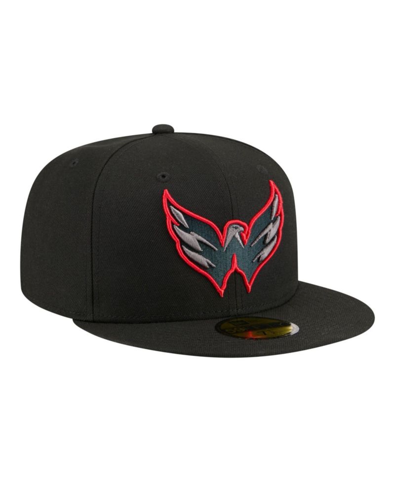 Men's Black Washington Capitals Color Pop 59FIFTY Fitted Hat
