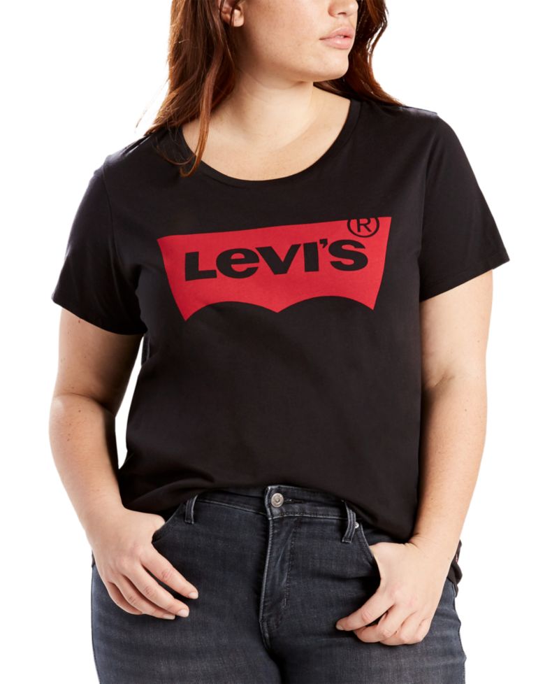 Trendy Plus Size Perfect Logo Cotton T-Shirt