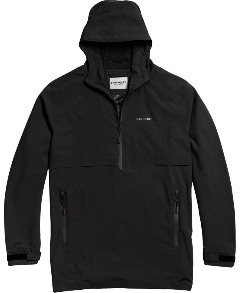 Big & Tall Water Resistant Hooded Pullover Half Zip Up Jacket