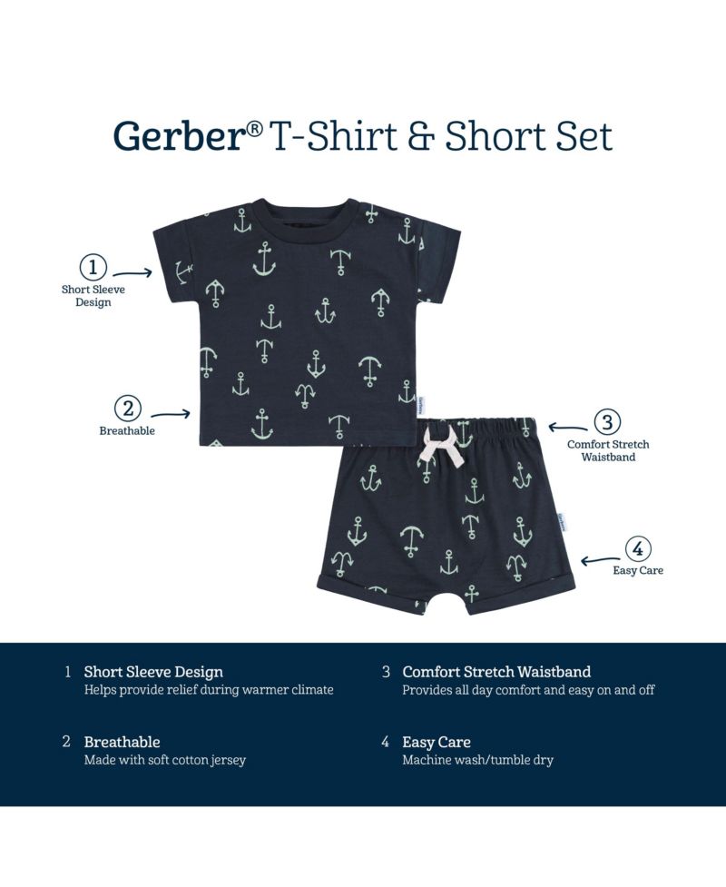 Baby Boys T-Shirt and Shorts Set, 2 Piece