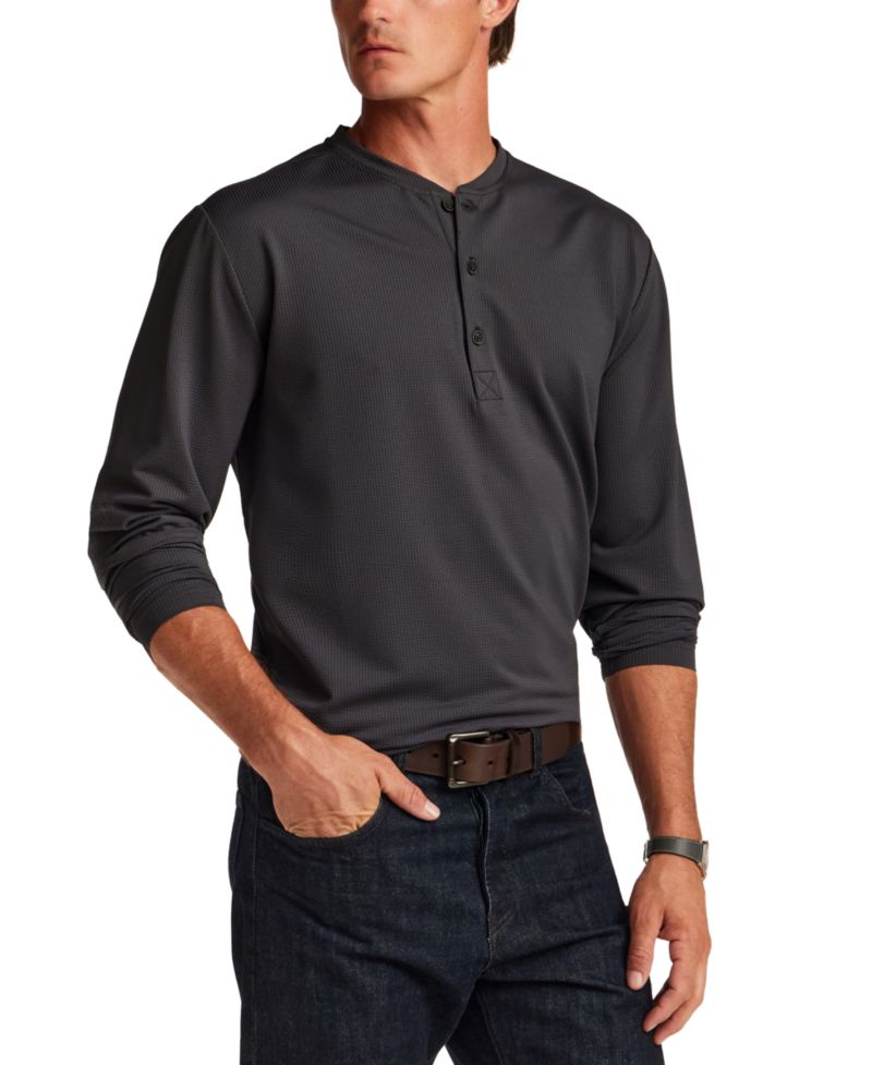 Men's Performance Mini Seersucker Henley T-Shirt