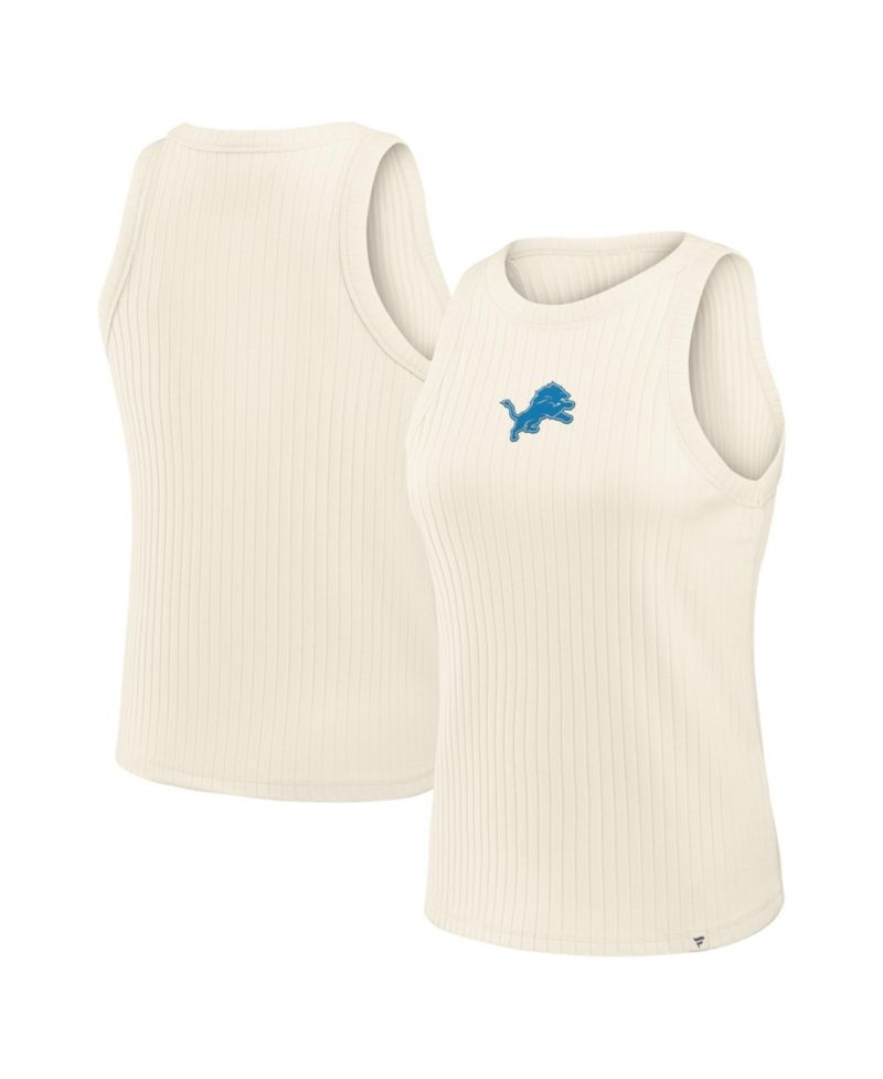 Women's Detroit Lions Star Play Tri-Blend Ribbed Sleeveless Tank Top