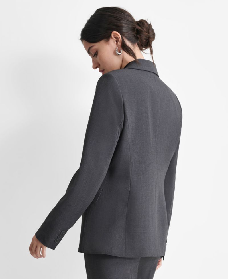Women’s Notch-Lapel Button-Front Long-Sleeve Blazer