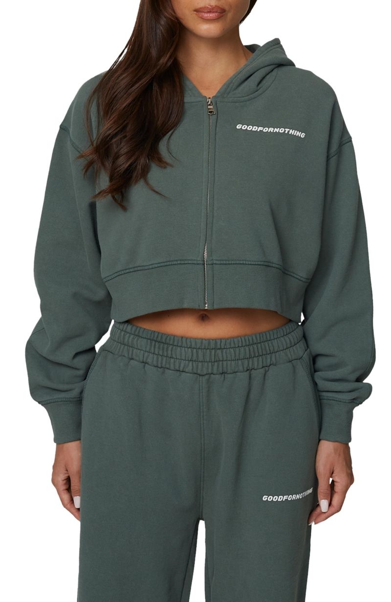 Women's Essential Cropped Zip Hoodie