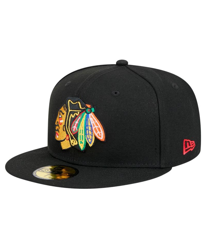 Men's Black Chicago Blackhawks Core 59FIFTY Fitted Hat
