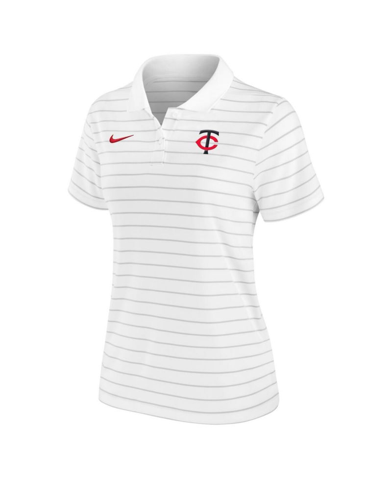 Women's White Minnesota Twins Authentic Collection Victory Performance Polo Shirt