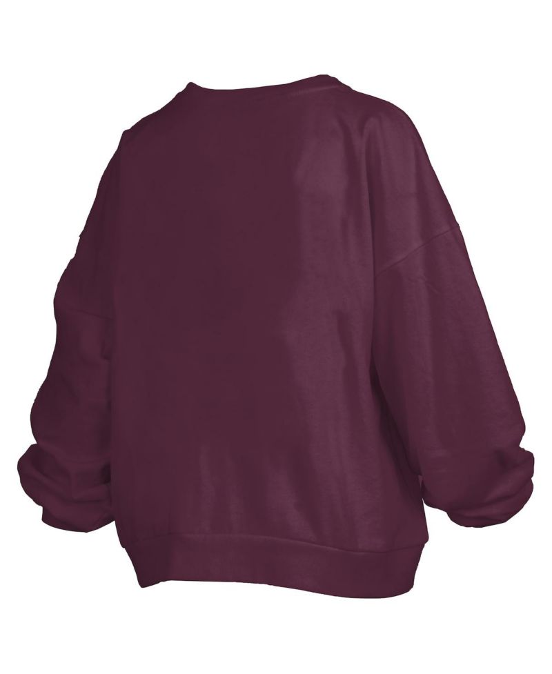 Women's Maroon Mississippi State Bulldogs Janise Fleece Sweatshirt