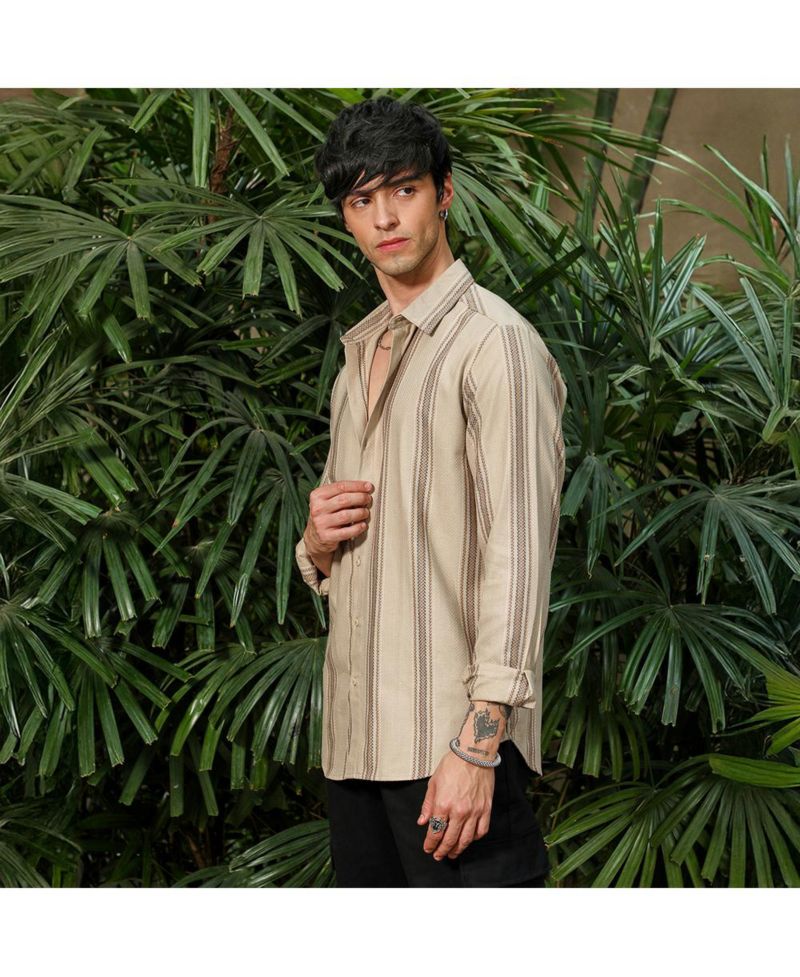 Men's Halo-Striped Shirt