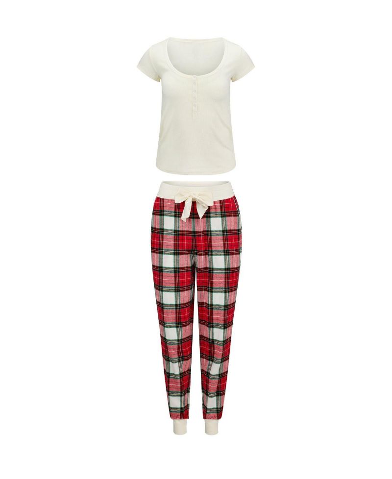 Women's Caileigh T-Shirt & Joggers Pajama Set Sleepwear