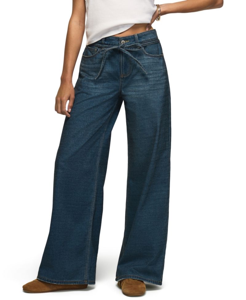 Women's Liquid Denim Luxe High-Waisted Wide-Leg Medium Rinse Jeans
