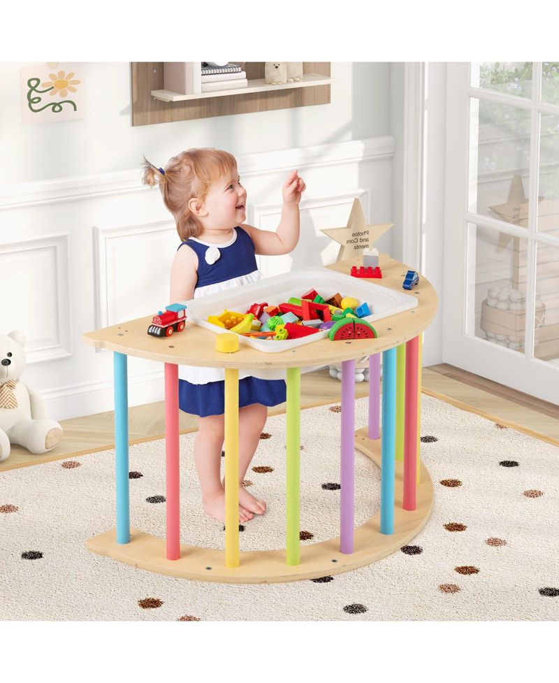 6-in-1 Wooden Climbing Activity Center with Removable Cushion, 3-Piece Set