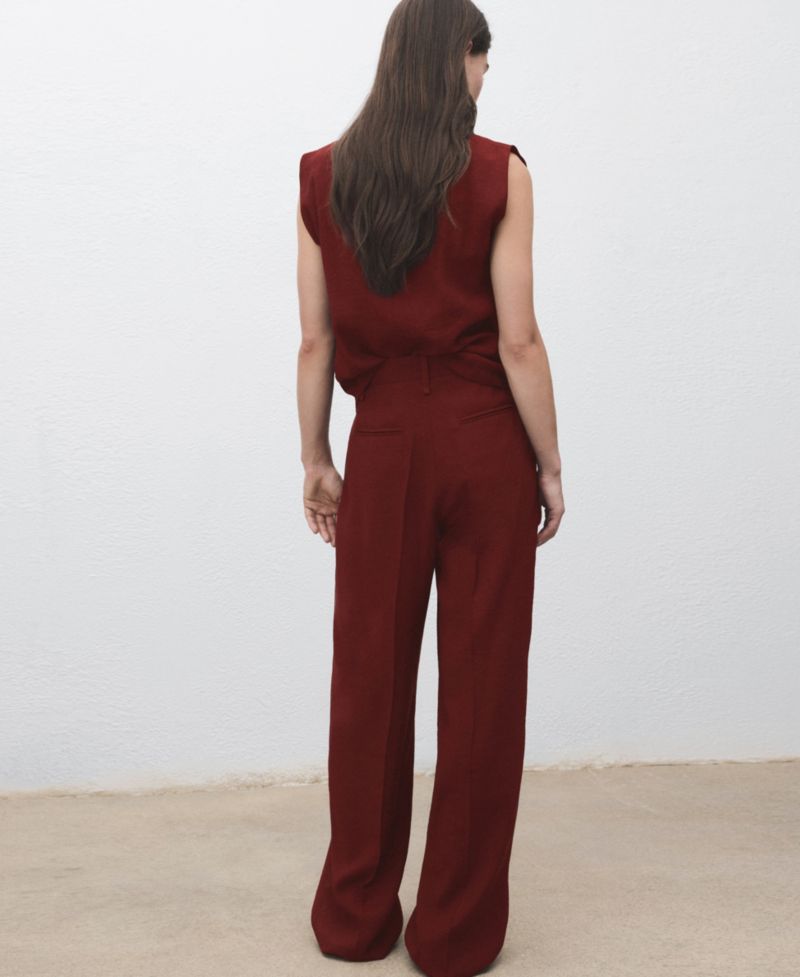 Women's Straight-Fit Pleated Pants