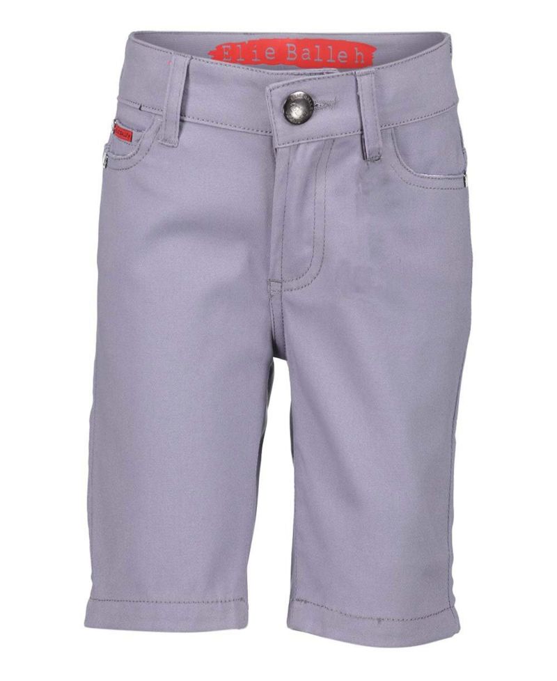 Big Boys Grey Cotton Twill Short