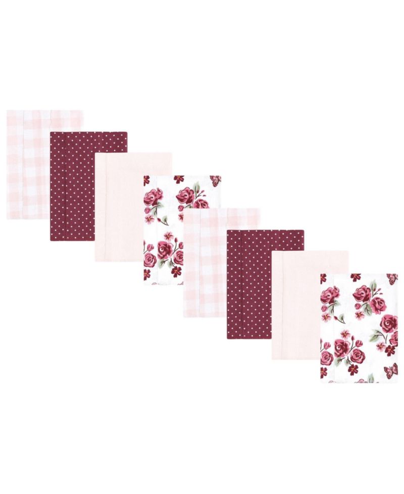 Girls Cotton Poly Flannel Burp Cloths Multipack