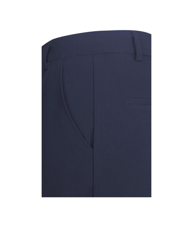 Women Yanin Navy Low-Rise Straight Leg Pants
